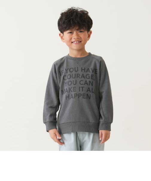 【パパもおそろい】Kidsラグランワイドスウェット