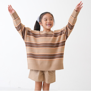 【リンク】【洗濯機可】ボーダーニット