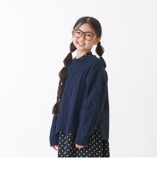 【洗濯機可】7Gケーブルニット