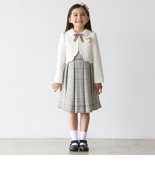 チェックOP＋スカラップジャケットセット