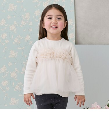 【リンク】チュールビスチェドッキング長T(キッズ)