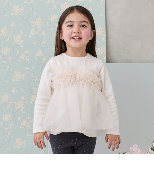 【リンク】チュールビスチェドッキング長T(キッズ)