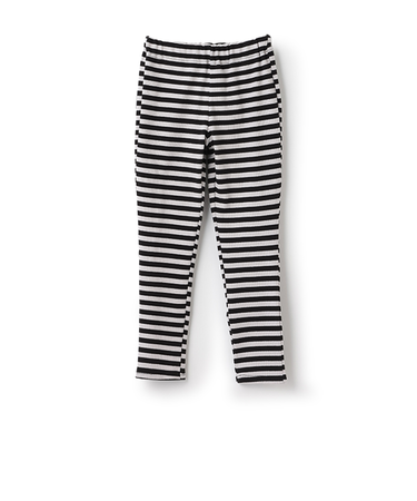 【365D.】【防汚加工】ボーダーリブレギンス