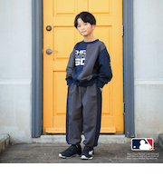 【MLB】サイド切替裏毛パンツ
