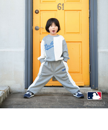 【MLB】サイド切替裏毛パンツ