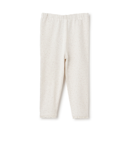 【フワもちっと】裾レースレギンス