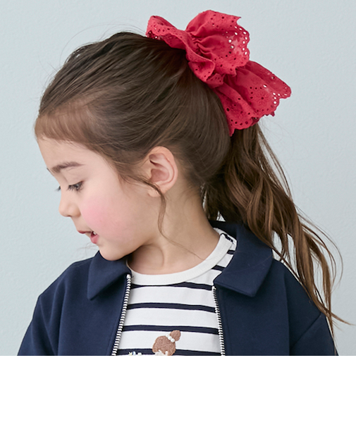 ボリュームレースシュシュ