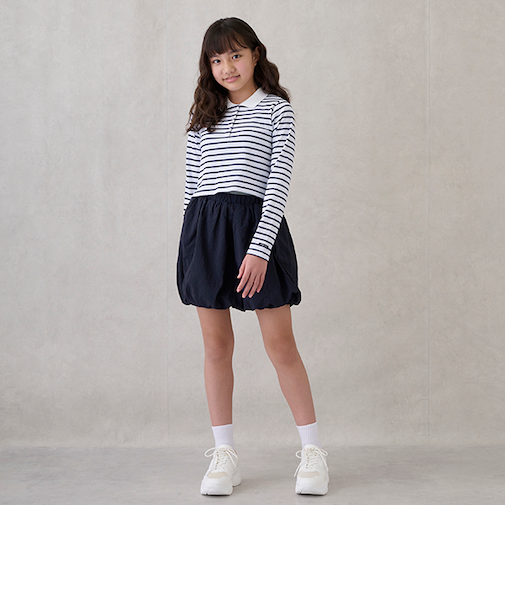 【リンク】衿ロンTバルーンスカートセット(ジュニア)