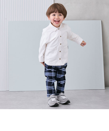 チェックストレッチパンツ
