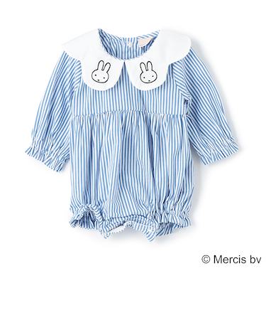 【Miffy】刺繍襟切替ロンパース