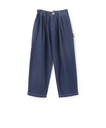 【パパもおそろい】タックワイドデニムテーパードパンツ