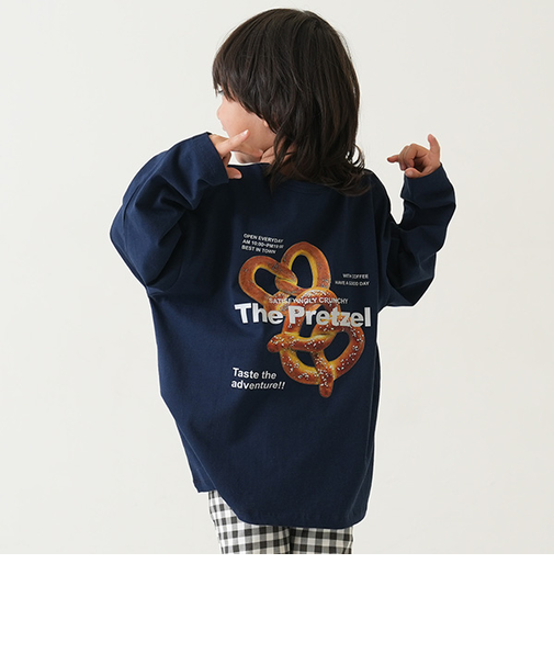 カフェフードプリントワイドロンT