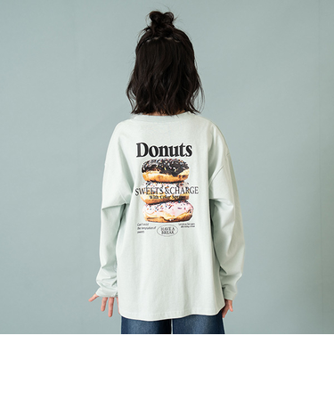 カフェフードプリントワイドロンT