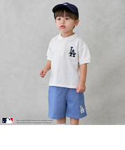 【MLB】カットデニムハーフパンツ