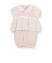 【弱酸性】レースペプラム半袖2WAYオール