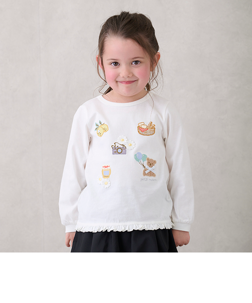 puputeteアップリケTシャツ