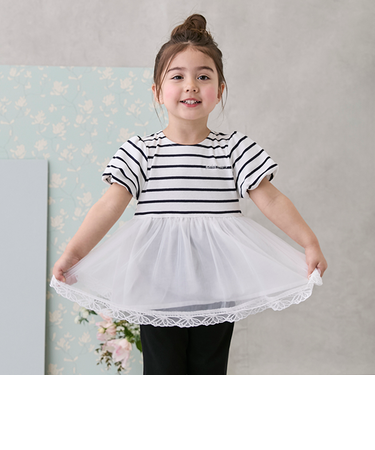 【リンク】シアーペプラムドッキングT(キッズ)