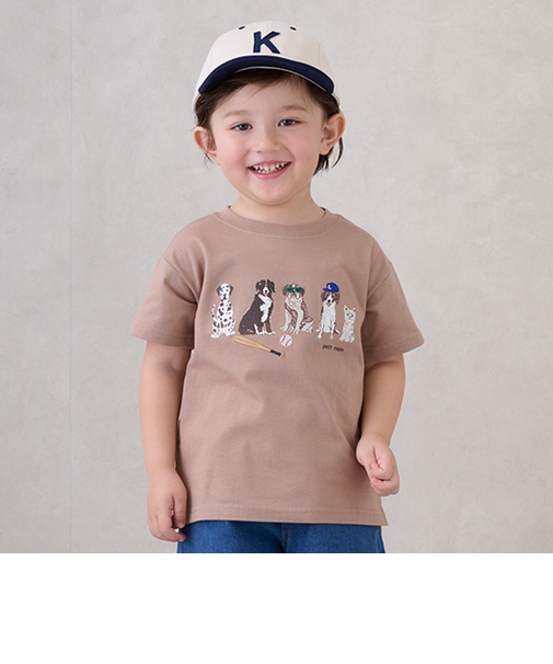 【防汚加工】DOGグラフィック半袖Tシャツ