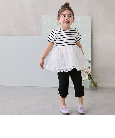 【スマイルシリーズ】サイドリボン7分丈パンツ