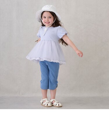 【スマイルシリーズ】サイドリボン7分丈パンツ