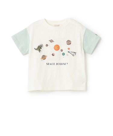 【防汚加工】宇宙グラフィック半袖Tシャツ