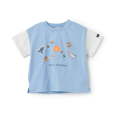 【防汚加工】宇宙グラフィック半袖Tシャツ