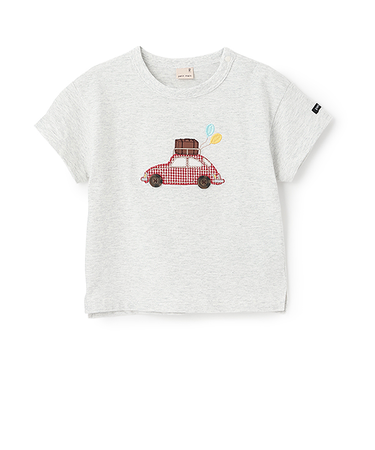 アップリケ車・ポニー半袖Tシャツ