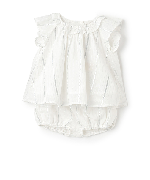 【リンク】ラメストライプ/花柄セットアップ(ベビー)