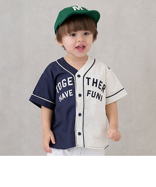 ベースボール半袖シャツ