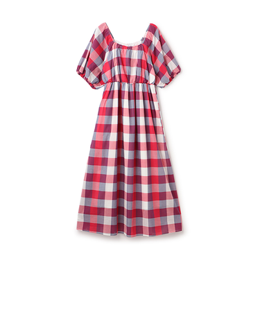 【リンク】肩あきチェックワンピース