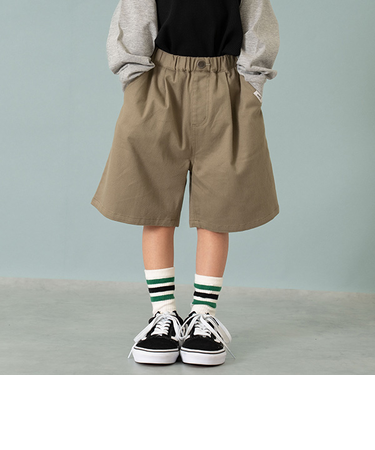 チノワイドハーフパンツ