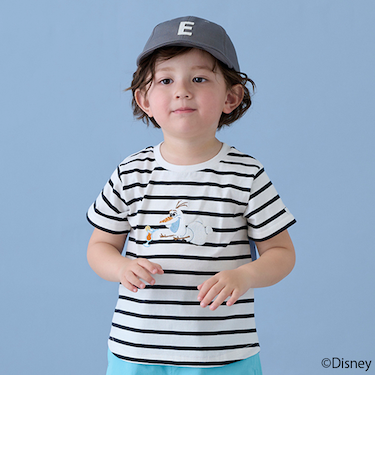 【Disney】オラフアップリケTシャツ