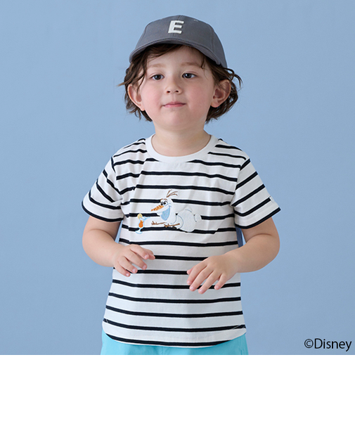 【Disney】オラフアップリケTシャツ