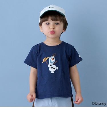 【Disney】オラフアップリケTシャツ