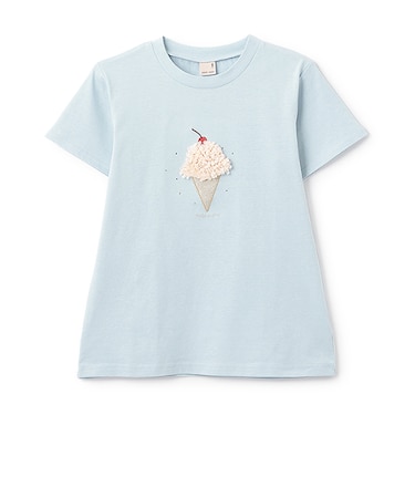 【防汚/リンク】キラキラモチーフTシャツ(ジュニア)