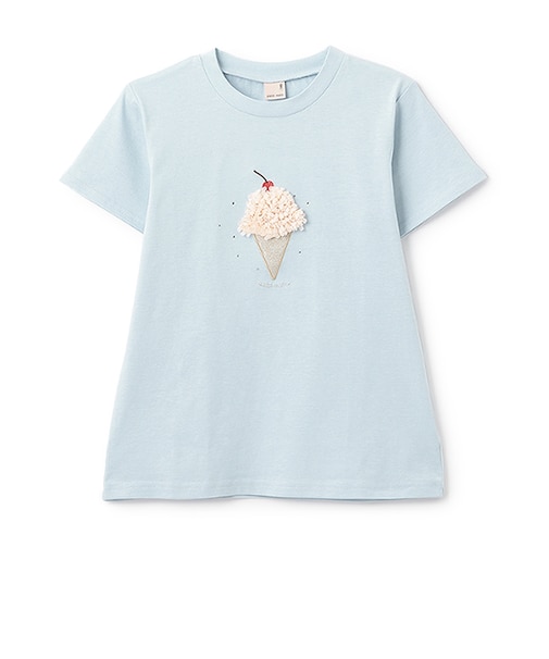 【防汚/リンク】キラキラモチーフTシャツ(ジュニア)
