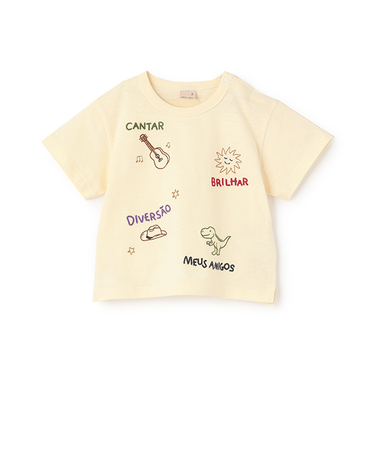 【接触冷感】モチーフロゴ刺しゅう半袖Tシャツ