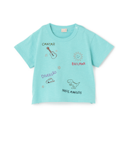 【接触冷感】モチーフロゴ刺しゅう半袖Tシャツ