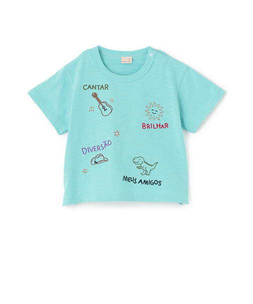 【接触冷感】モチーフロゴ刺しゅう半袖Tシャツ