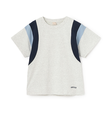 【WEB限定】【接触冷感】袖ライン配色Tシャツ(ジュニア)