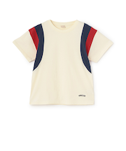 【WEB限定】【接触冷感】袖ライン配色Tシャツ(ジュニア)