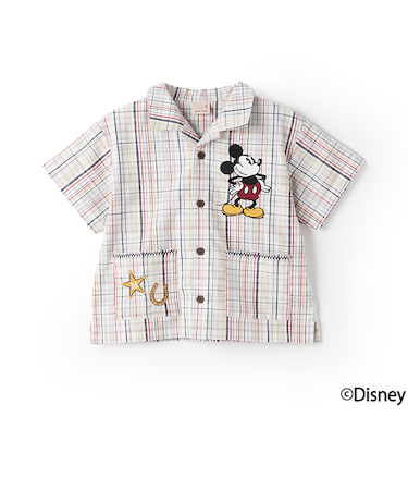 【Disney】開衿半袖シャツ