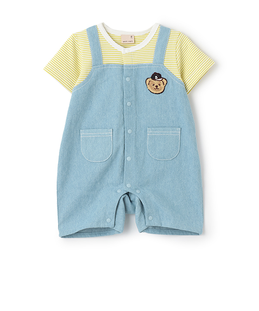 サロペ風半袖カバーオール