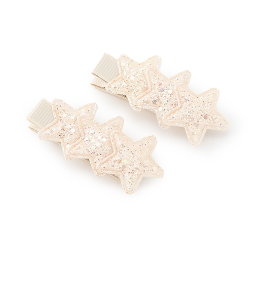 ラメ星ヘアクリップ2P