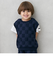 スクエア刺しゅうドッキング半袖Tシャツ