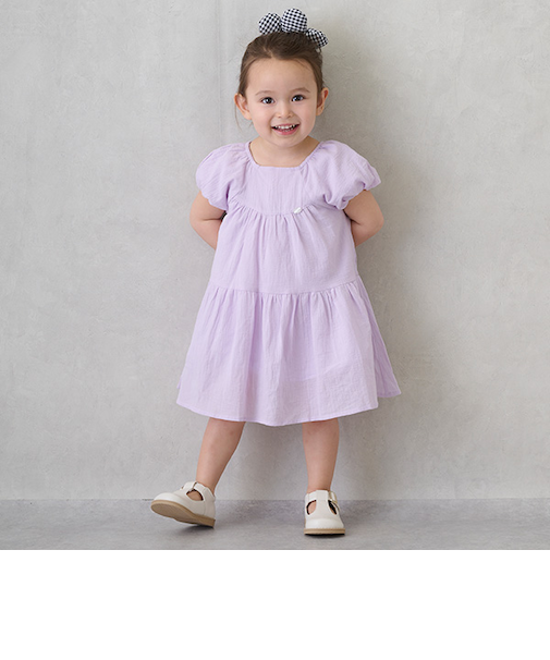 【スマイル/速乾】袖バルーンワンピ