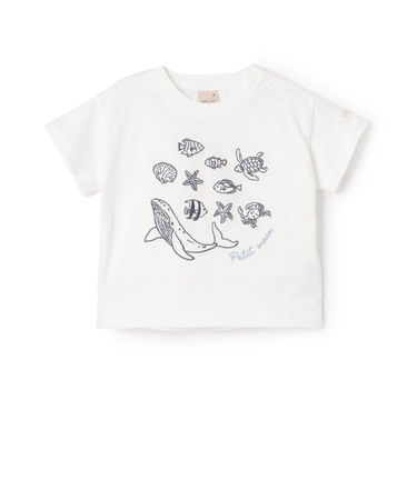 【接触冷感】海刺しゅう半袖Tシャツ(キッズサイズ)