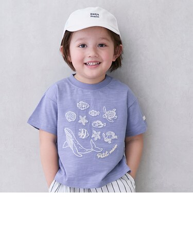 【接触冷感】海刺しゅう半袖Tシャツ(キッズサイズ)