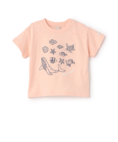 【接触冷感】海刺しゅう半袖Tシャツ(キッズサイズ)