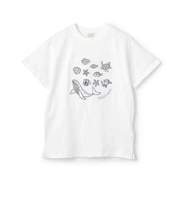 【WEB限定】【接触冷感】海刺しゅう半袖Tシャツ(ジュニア)